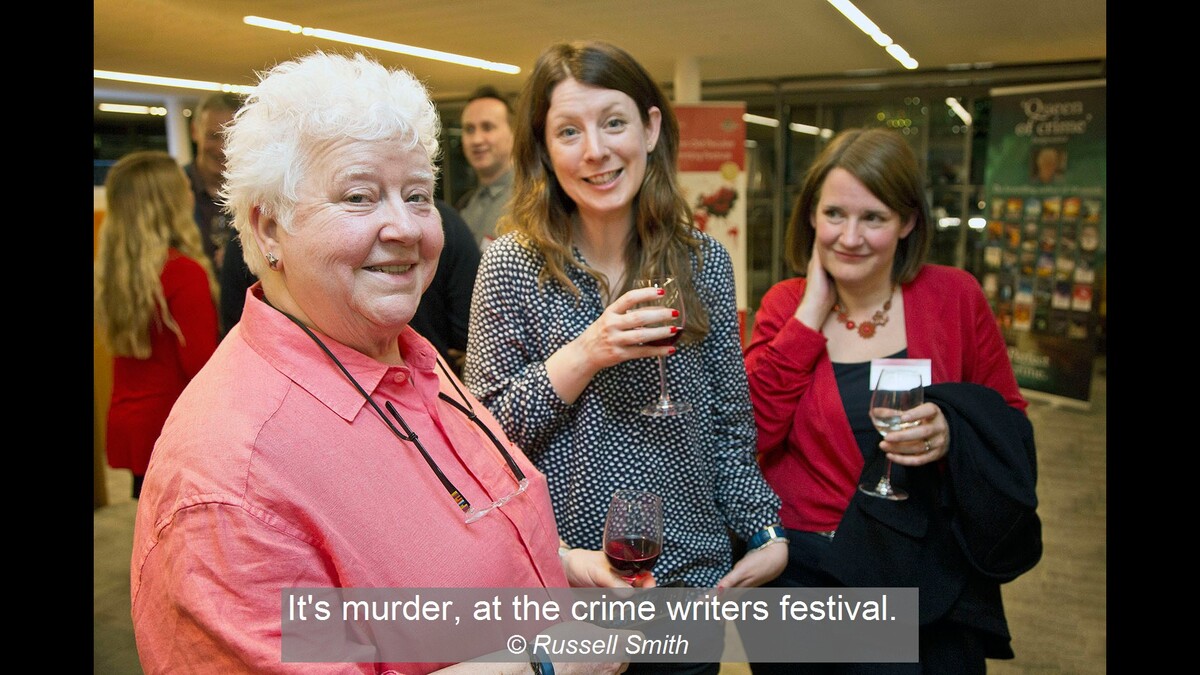 It's murder, at the crime writers festival.